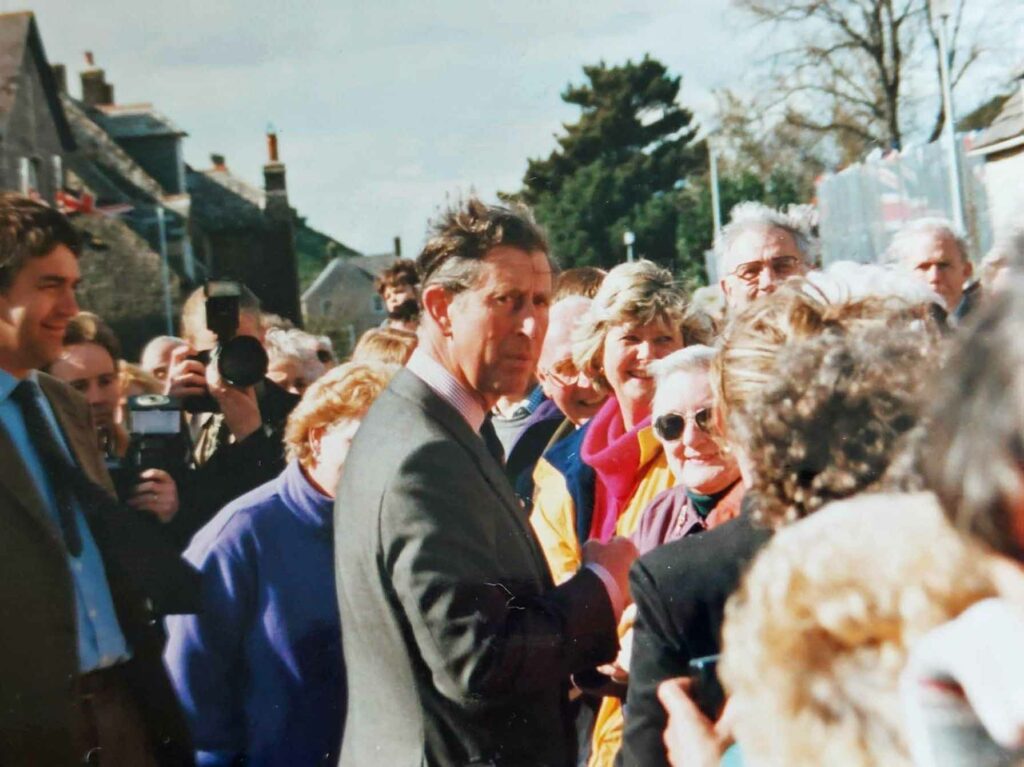 Prince Charles in Corfe Castle in 1998