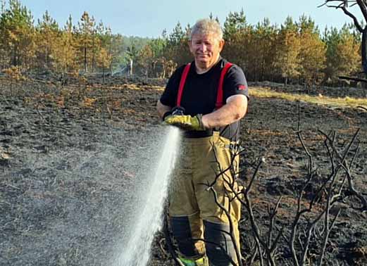 Phil Burridge at Wareham Forest Fire