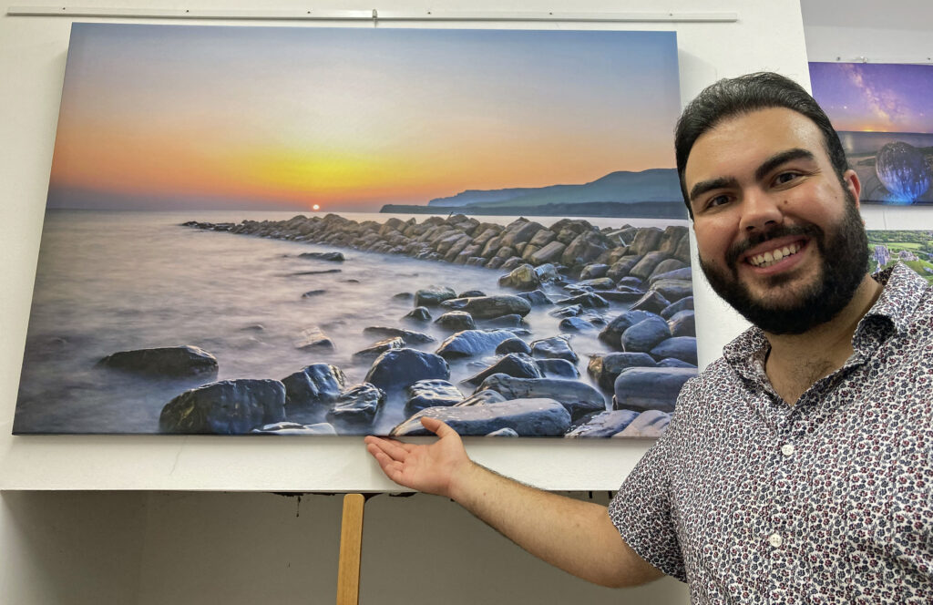 Cenk at Photography exhibition at Purbeck New Wave Gallery