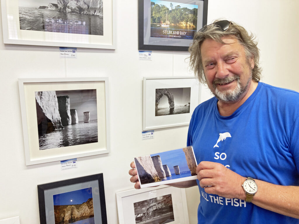 Steve at Photography exhibition at Purbeck New Wave Gallery
