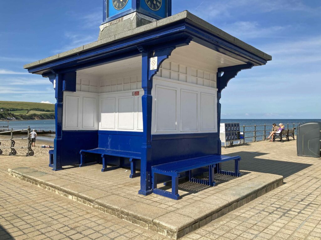 shelter on Swanage seafront