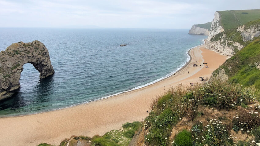 Durdle Door beach was empty but for a film crew as Netflix closed the sands to film a fantasy TV show.