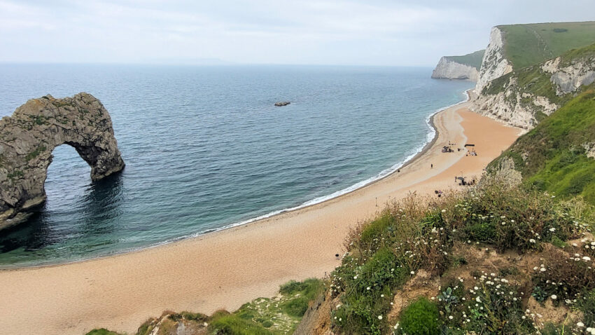 Durdle Door beach was empty but for a film crew as Netflix closed the sands to film a fantasy TV show.