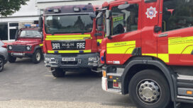 Fire engines at Swanage Fire Station