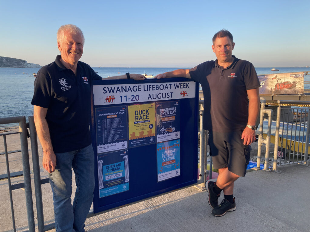 Dave Corben and Dave Turnbull at Swanage lifeboat