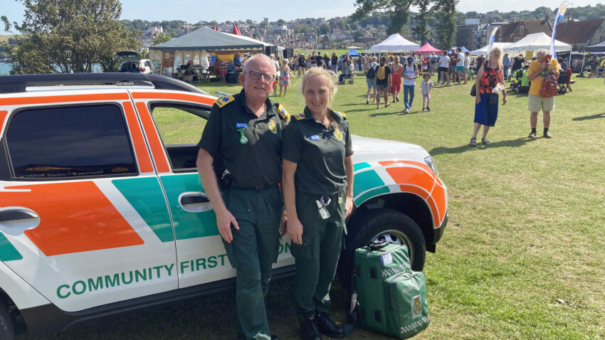 Community first responders at Swanage rotary fete