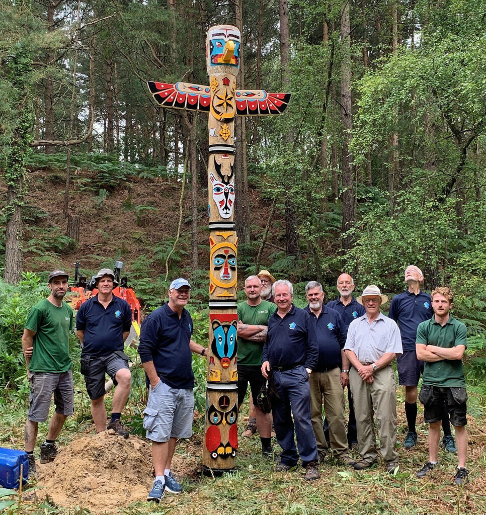 The totem pole at Blue Pool