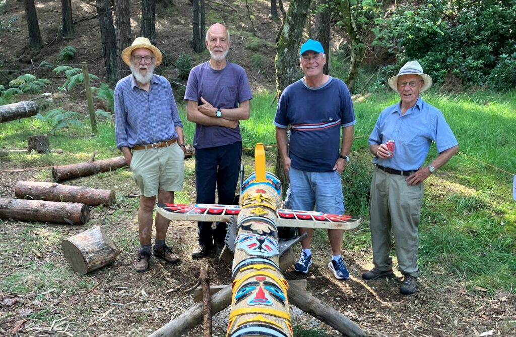 Totem pole erected at Blue Pool