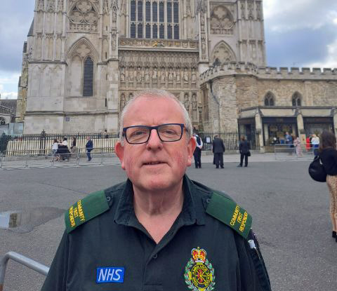 Jonathan Greetham, the Community First Responder who represented Dorset CFR’s and SWASFT at the NHS 75 service