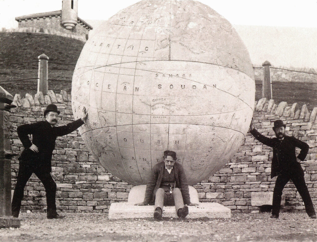 Durlston Globe being installed