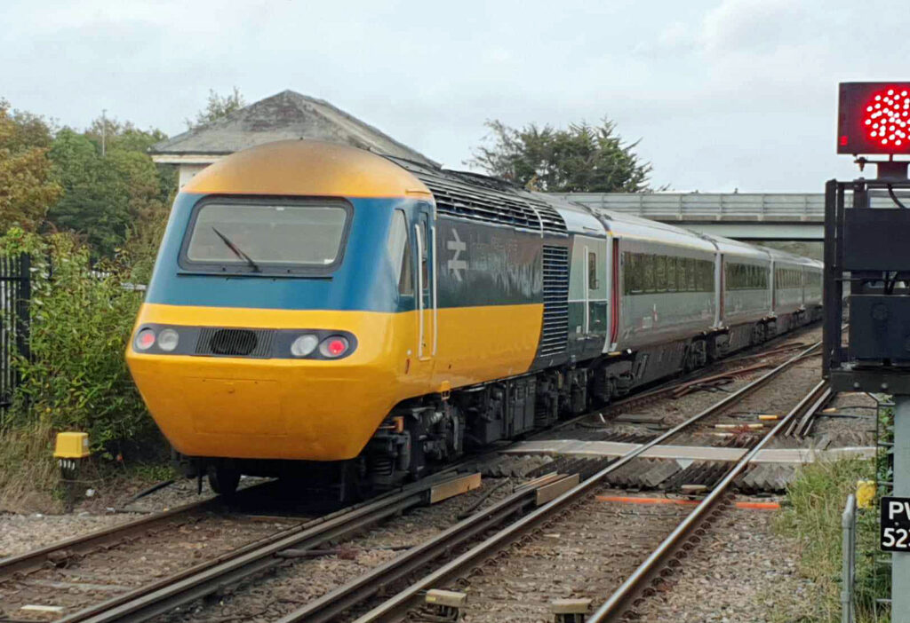 High Speed Train arrives at Wareham station