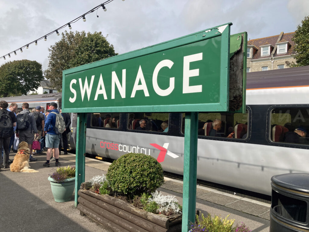 High Speed Train arrives in Swanage