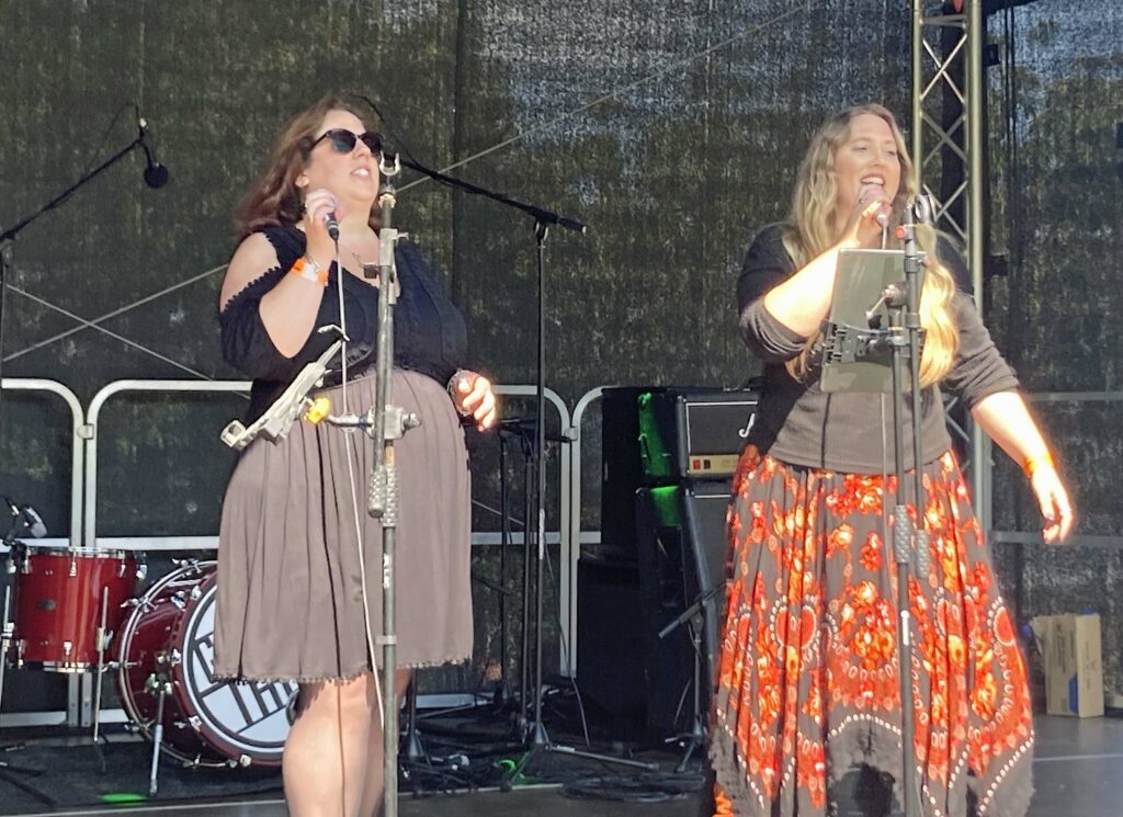 Laura Jolly and Emma Fidler at Music by the Sea festival Sept 2023