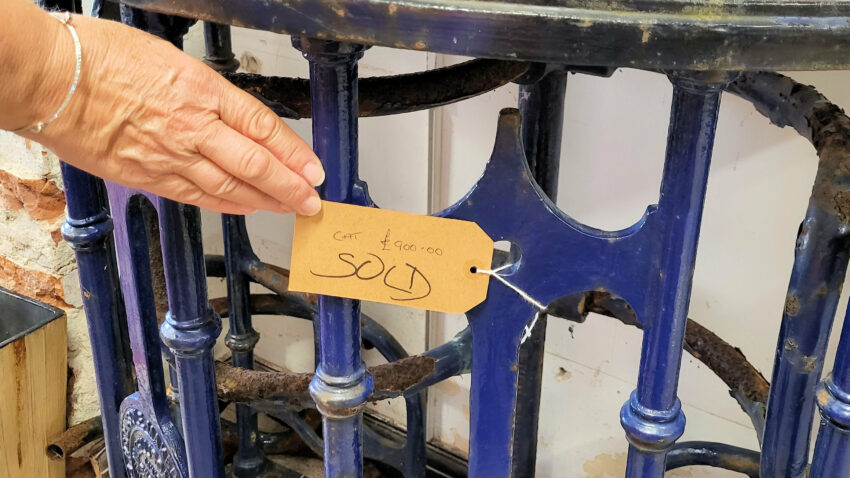 Sold to Swanage's crowdfunding community and saved for the town, a turnstile from the pier