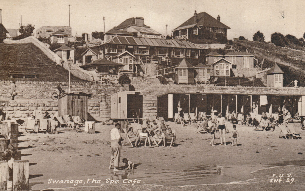 Spa beach huts 1950s