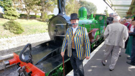 Back to the future - Victorian and Edwardian costume was the order of the day at Swanage Railway for the first trip of the T3 563 in 75 years