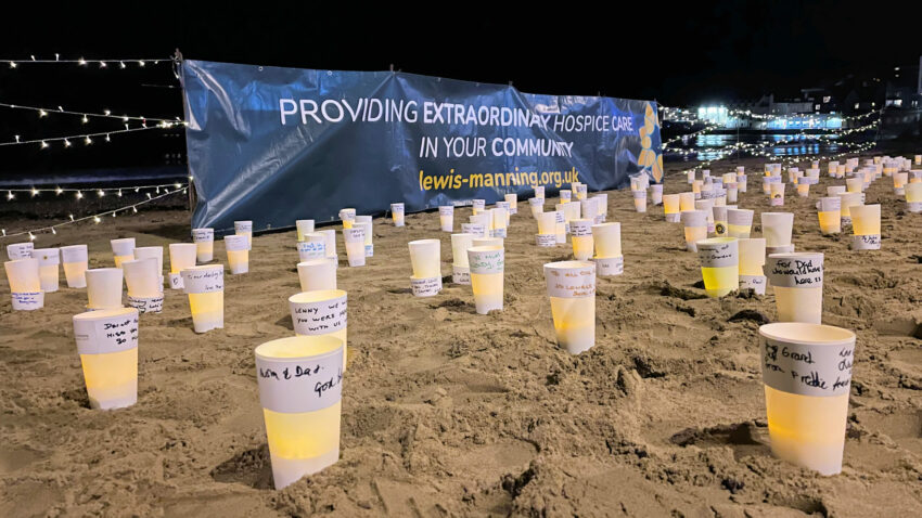 Candles on the Beach returned to Swanage beach with another moving event on Saturday 21st October