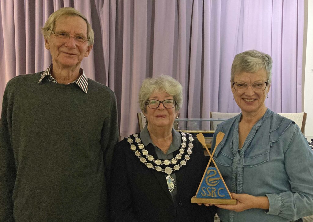 Wareham Wood Shop Award - Debbie Witney at Swanage Sea Rowing awards night