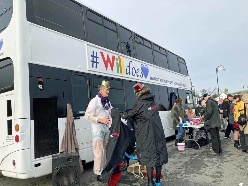 Willdoes bus at Boxing Day Swim 2023