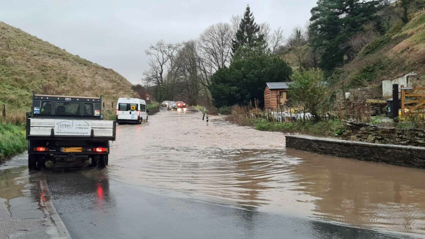 Flooding in Corfe