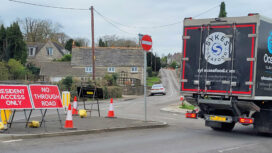 The main road through Langton Matravers has been closed for eight weeks, causing major diversions