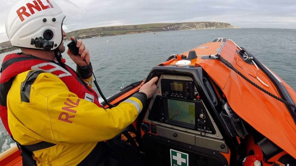 Dog rescued by Swanage lifeboat
