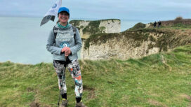 Blue Wilson is walking the coastline of the UK for marine charities and has just reached Old Harry