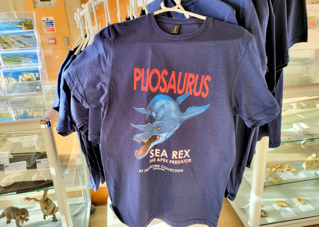 Declare your love of the Sea Rex with a T-shirt, on sale in the museum's gift shop