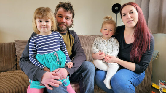 Rob and Alice Cattle, with daughters Amelia and Isla, want to everyone who played a part in saving Isla's life
