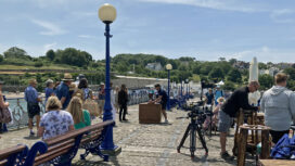 BBC antiques roadshow filming on Swanage Pier
