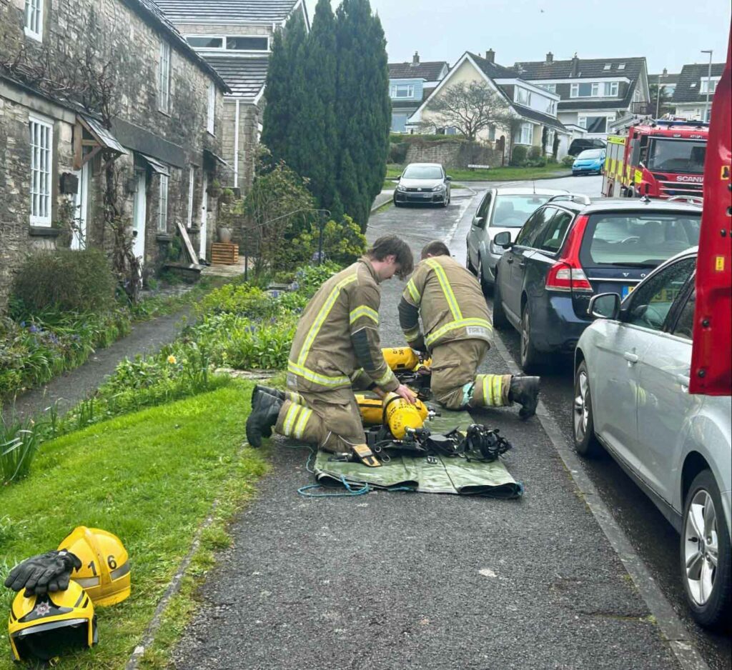 Fire service attend house fire in Swanage