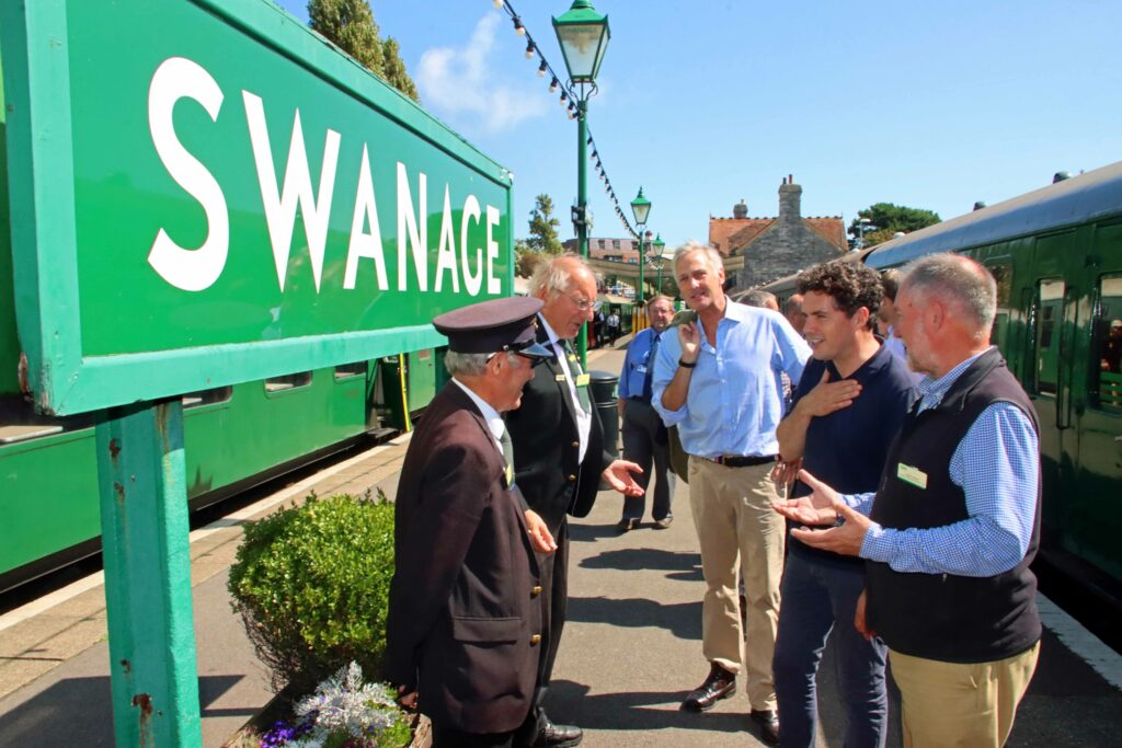 Rail Minister Huw Merriman at Swanage 