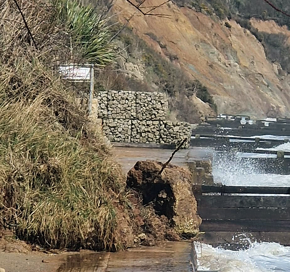 Storm Nelson causes rock falls