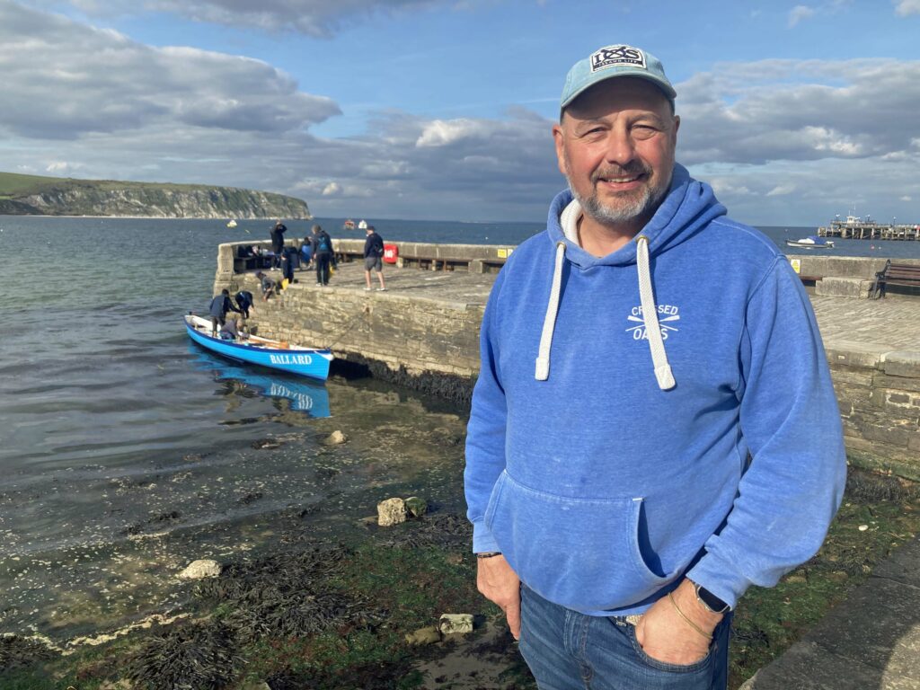 Chair of Swanage sea rowing club Adrian Charters