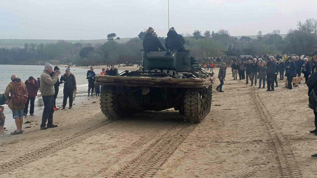 Valentine tank on Studland beach